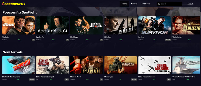 Hurawatch代替 Popcornflix