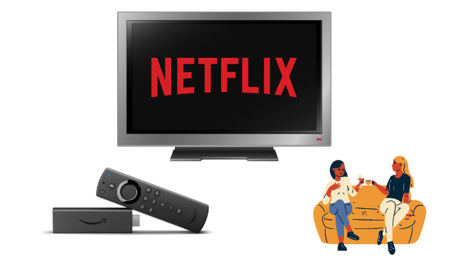 Fire TV で Netflix を高精細・液晶テレビで視聴する